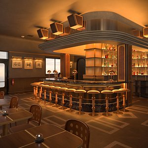 Art Deco Bar Interior