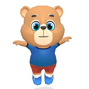 Bear Grizzly Animated Rigged
