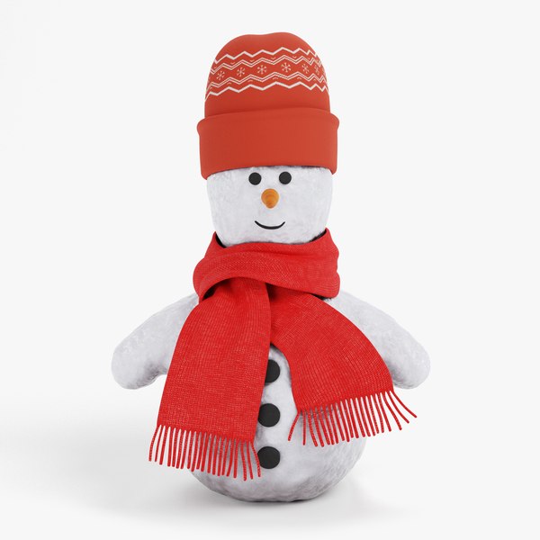 stylized snowman 3D