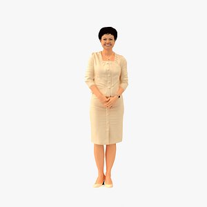 Girl in beige suit 0493