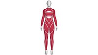 Girls Keyhole Cutouts Jumpsuit With White Piping