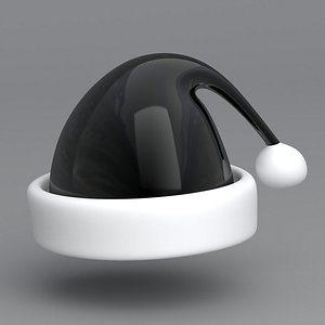 3D Christmas Hat Black model