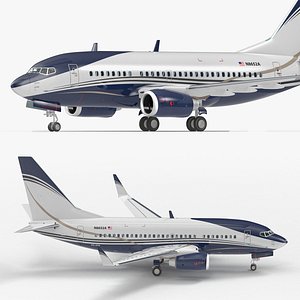 3D Boeing 737-600 with Interior Rigged for Maya
