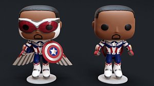 3D model Funko Captain America Sam Wilson