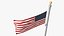 USA Flag Wind Loop Animated For Blender