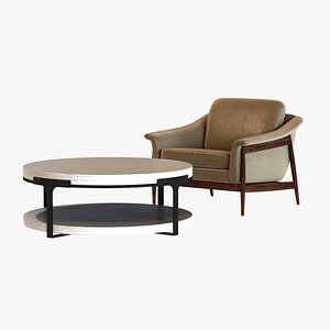 chair table holly hunt 3d obj