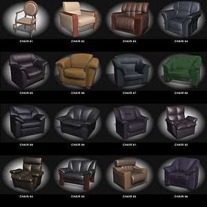 chair furniture collections 3d model
