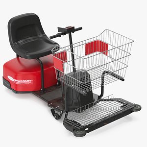 Electric Shopping Cart SmartKART Red Dirty