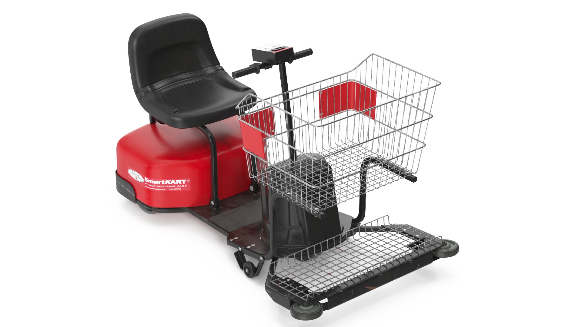 3D модель Electric Shopping Cart SmartKART Red Dirty TurboSquid 2054532