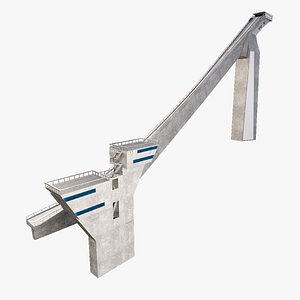 Ski Jumping Ramp and Judges Tower