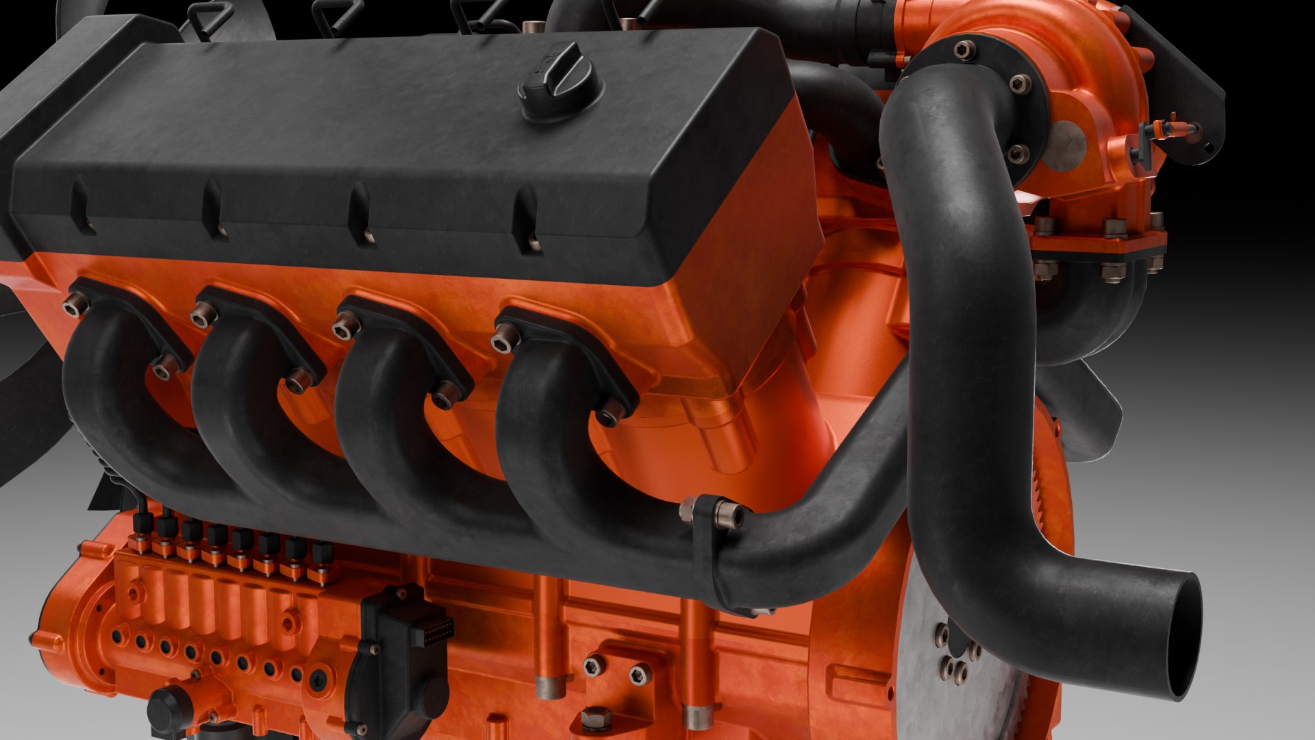 Detailed V8 Engine Model - TurboSquid 2633048
