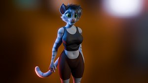 Paola Anthro Cat 3D model