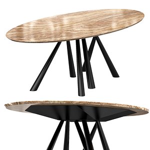 3D forest oval table