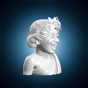 Thalia Comedy 3D Print Sculpture 3D model
