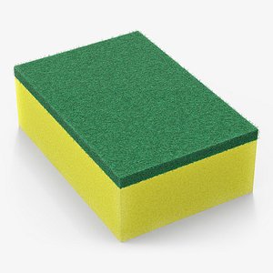 3D Scrubbing Sponge Rectangular Fur model