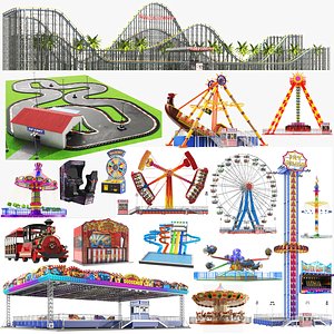 Largest Updated  Amusement Park Rides Collection model
