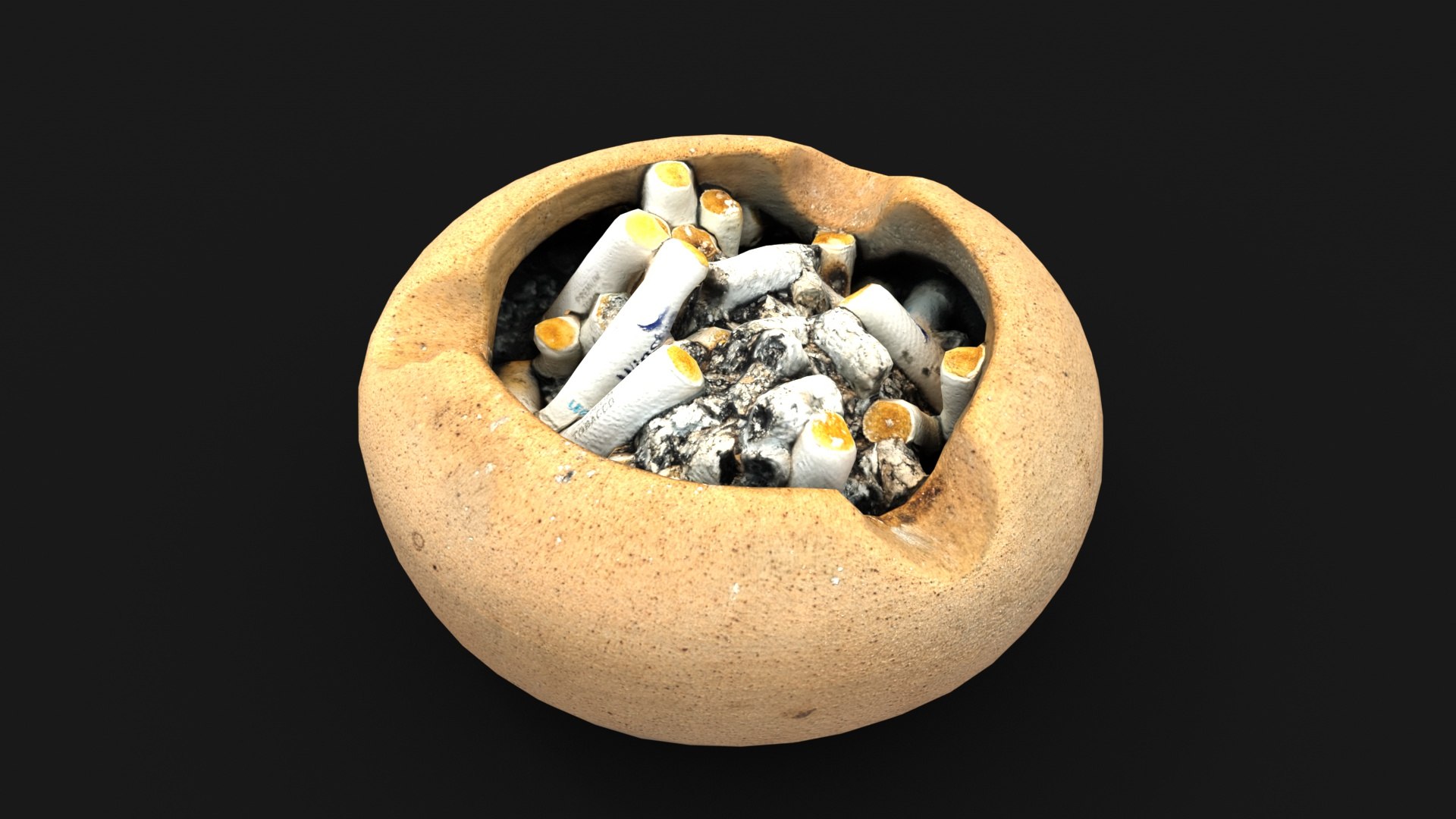 3D Ceramic ashtray full of cigarette butts model https://p.turbosquid.com/ts-thumb/ut/piyTDc/7v/lowpoly_ashtray05/jpg/1695473361/1920x1080/fit_q87/1dc87df3506965f4bdb8fe4ebf697b774526d3b3/lowpoly_ashtray05.jpg