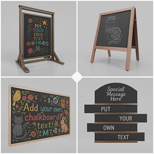 Artisan Market Display Collection - Customizable Chalkboards