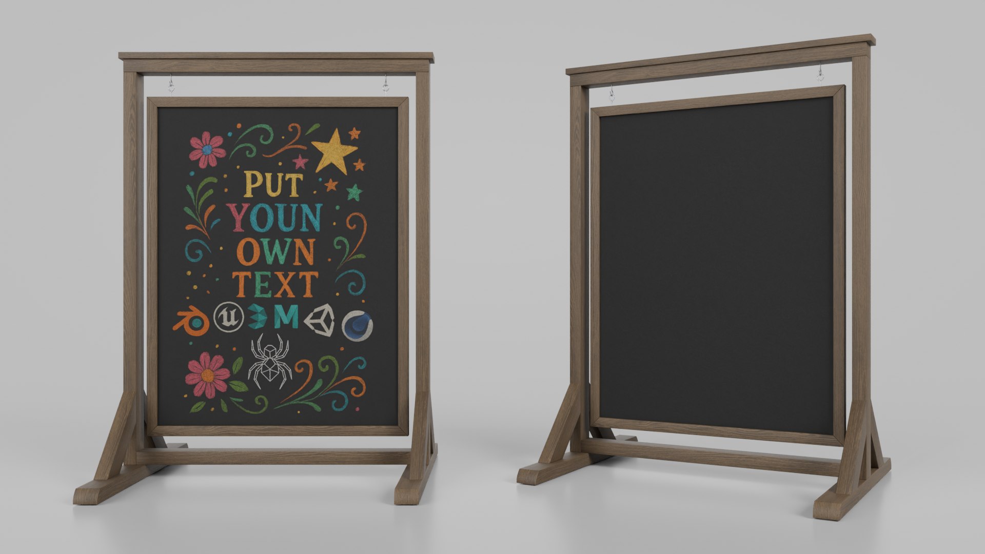 3D Artisan Market Display Collection - Customizable Chalkboards model https://p.turbosquid.com/ts-thumb/ut/q9hYFs/MO/a7/png/1747673320/1920x1080/fit_q87/3b67226284b38bbdada9333178f156c5a161bb03/a7.jpg