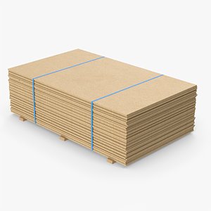 Stack Of Plywoods On Wood Planks 3D