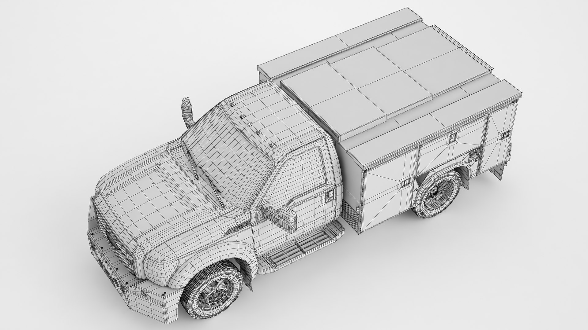 3D f450 enclosed utility - TurboSquid 1516409