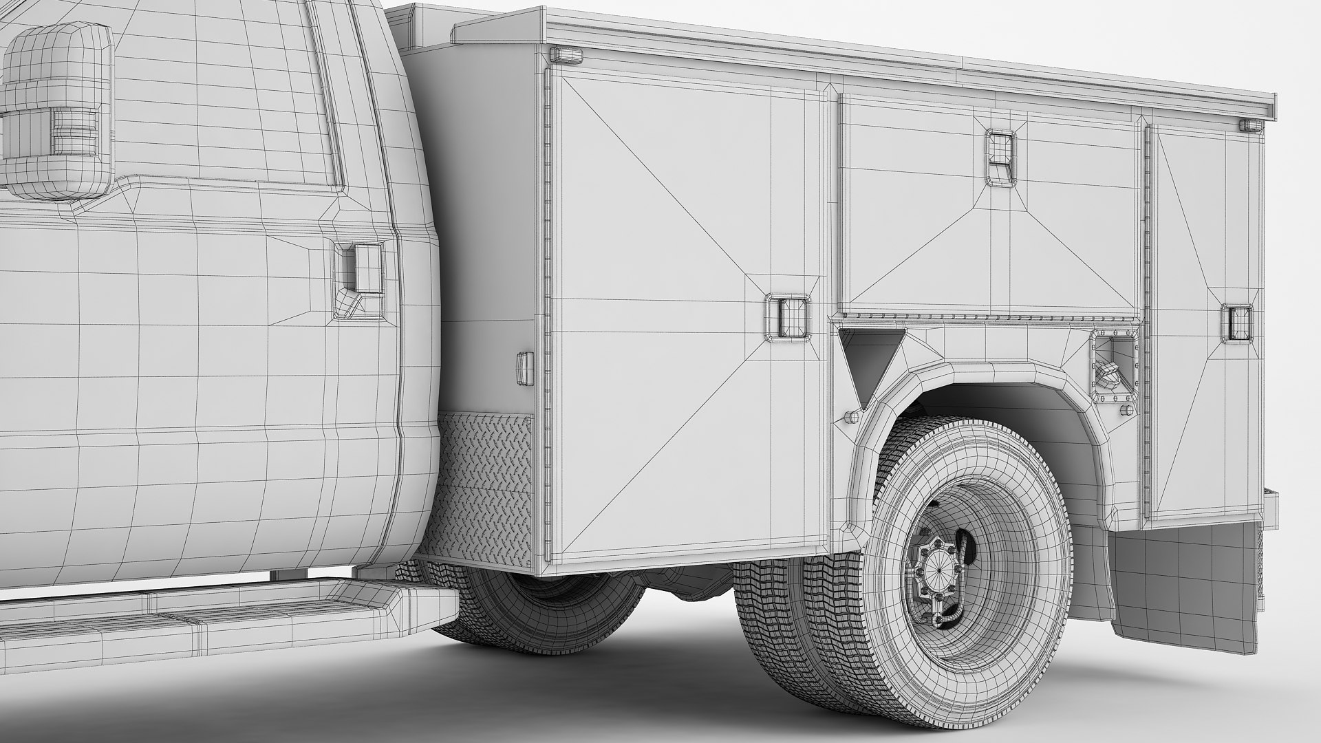 3D f450 enclosed utility - TurboSquid 1516409