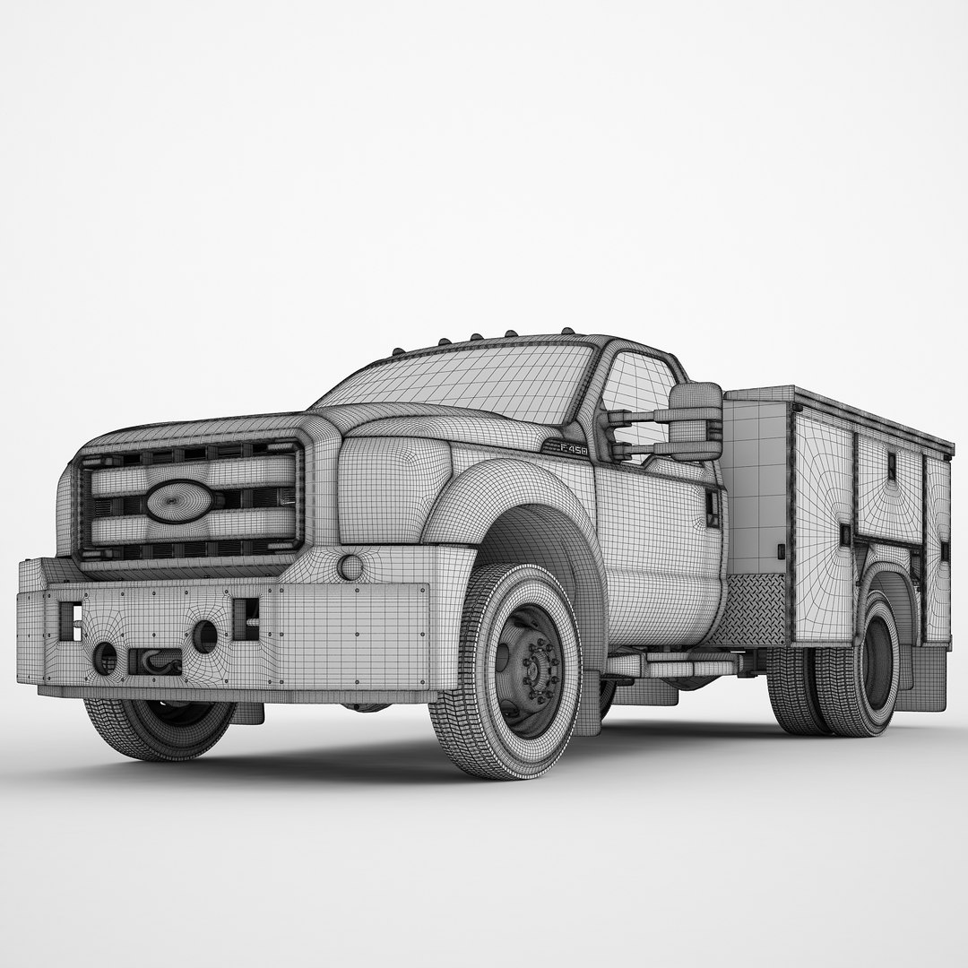 3D f450 enclosed utility - TurboSquid 1516409
