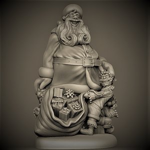 3D santa elf model