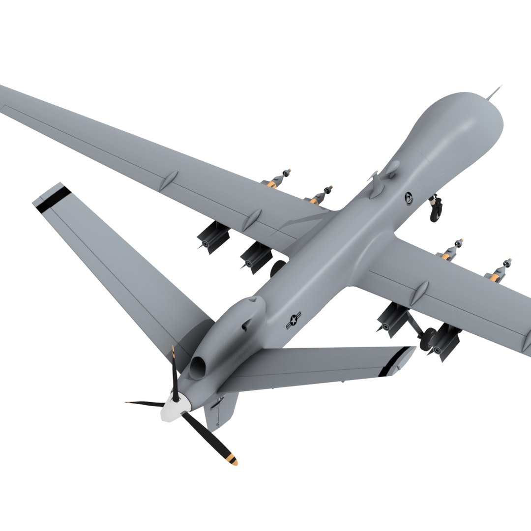 3d Model Unmanned Mq-9 Reaper Usaf - Turbosquid 1518674