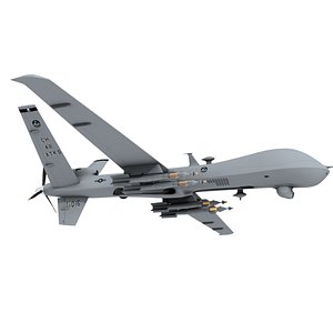 3D model unmanned mq-9 reaper usaf