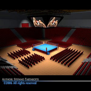 boxing arena 3d model