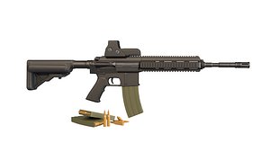 3D hk 416 weapon model