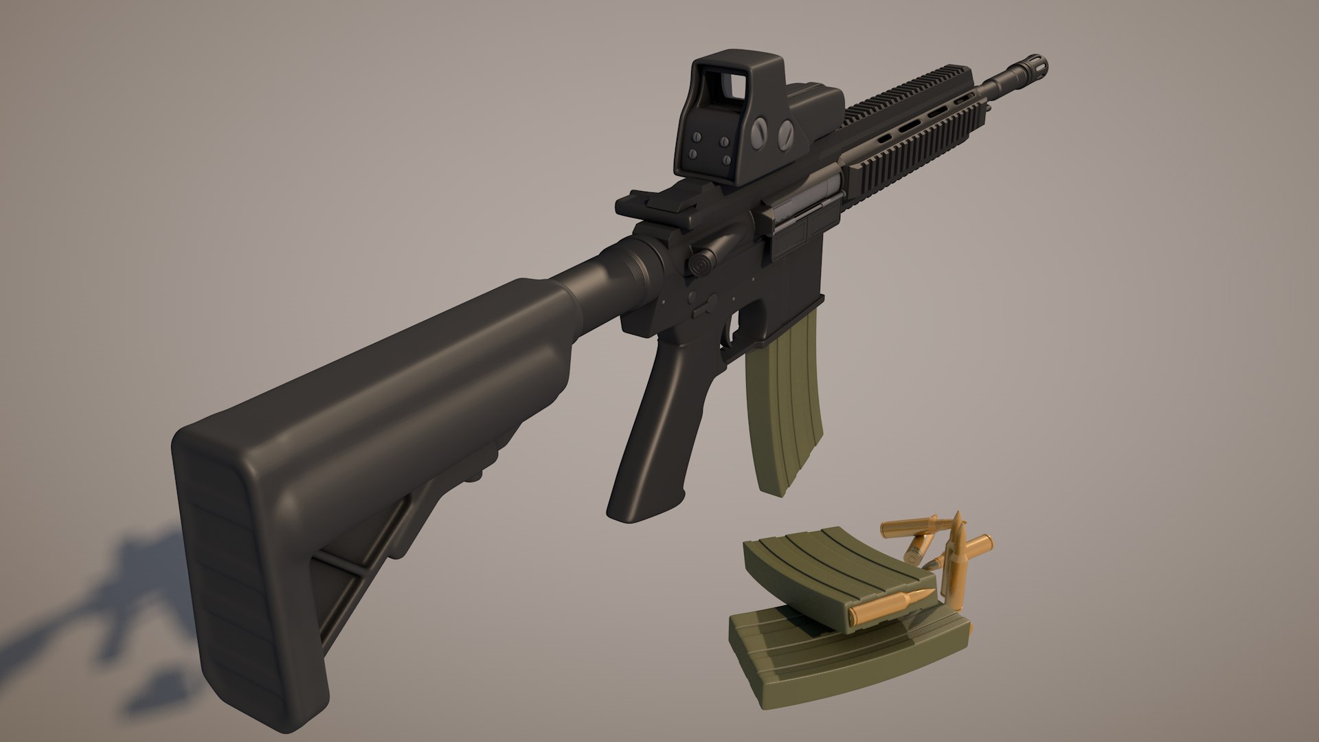 3D Hk 416 Weapon Model - TurboSquid 1399936