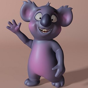 cartoon koala rigged anime model