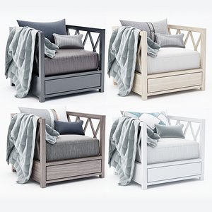 modern armchair sofa 3D