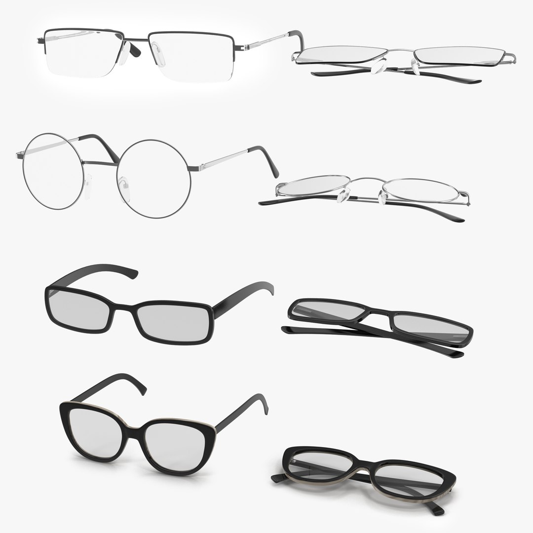 Glasses Collection 3 3D model preview