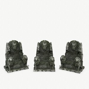 Lion Stone Throne model