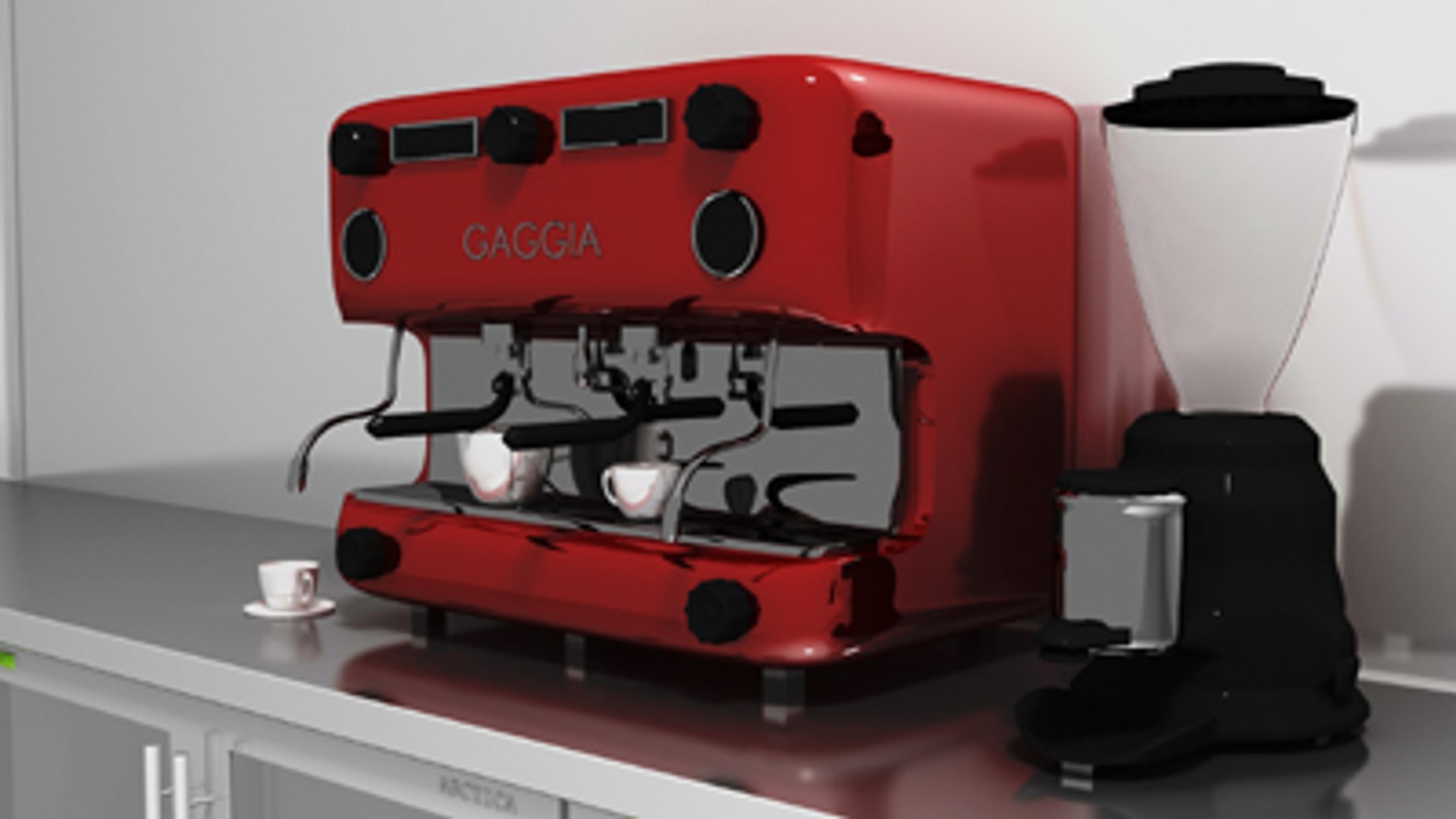 3d Italian Coffee Machine Grinder