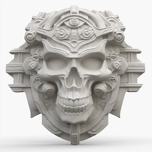 Techno Totem Skull 11 3D
