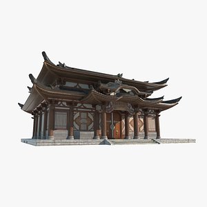 3D Small palaces in ancient Asian architecture model