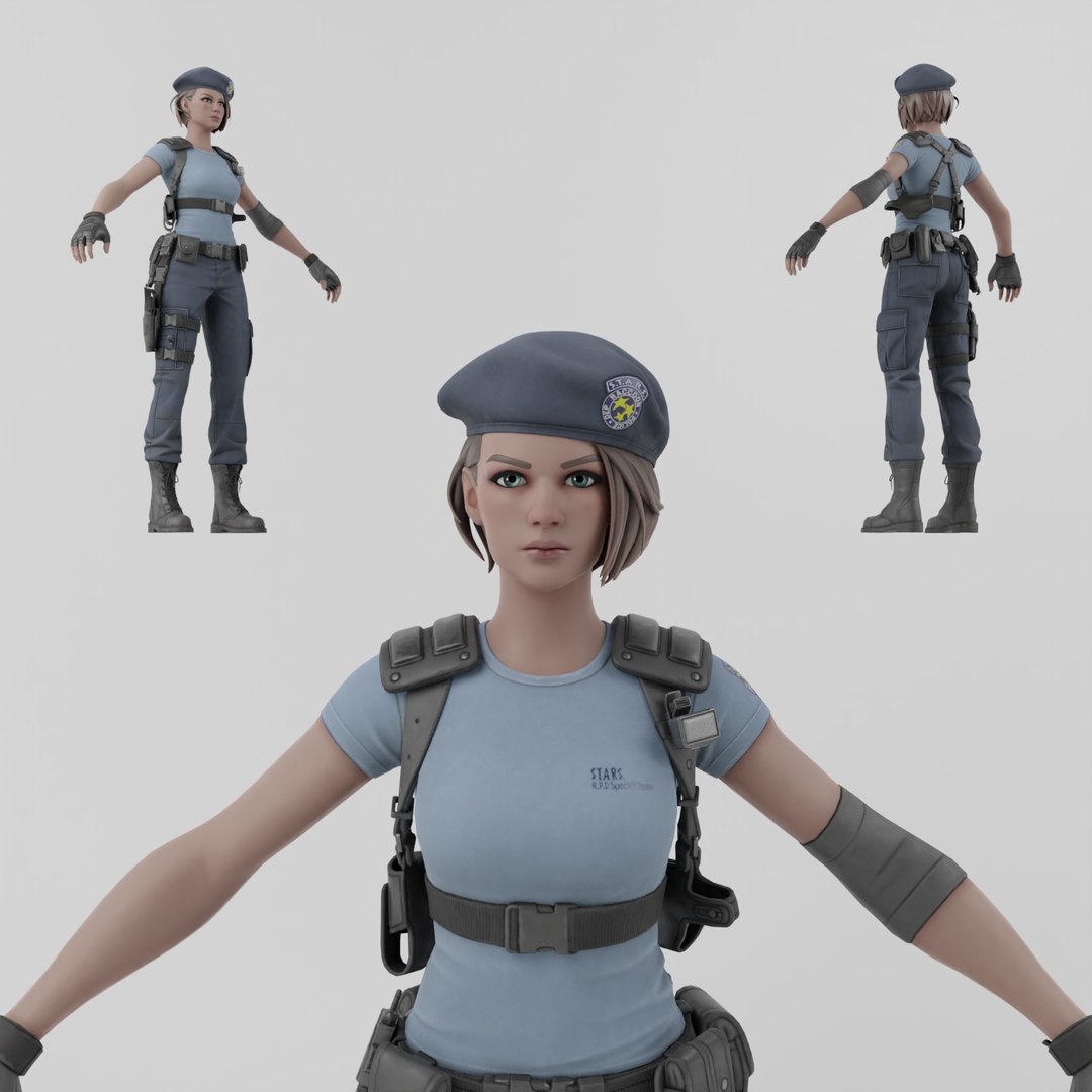 Jill valentine Lowpoly Rigged 3D - TurboSquid 2034511