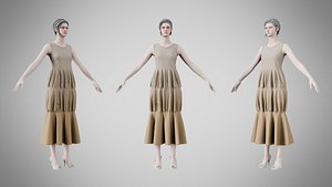 3D Dress 24 Grullo model