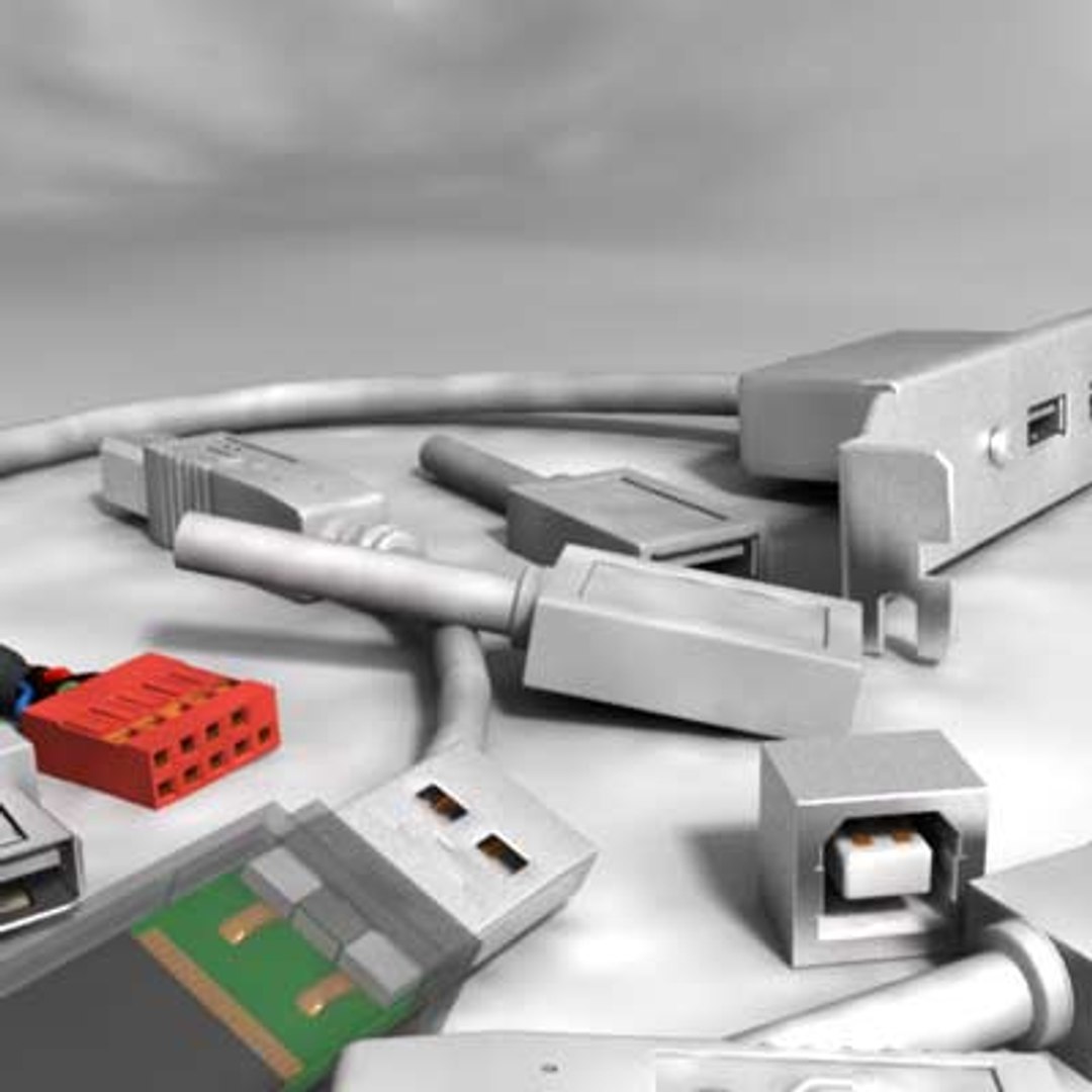 3d model usb connector