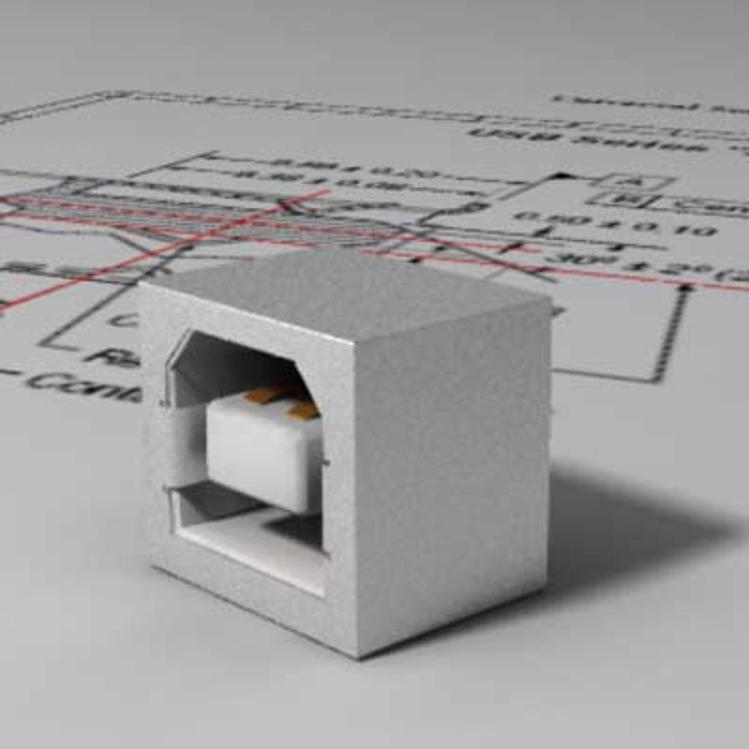 3d model usb connector