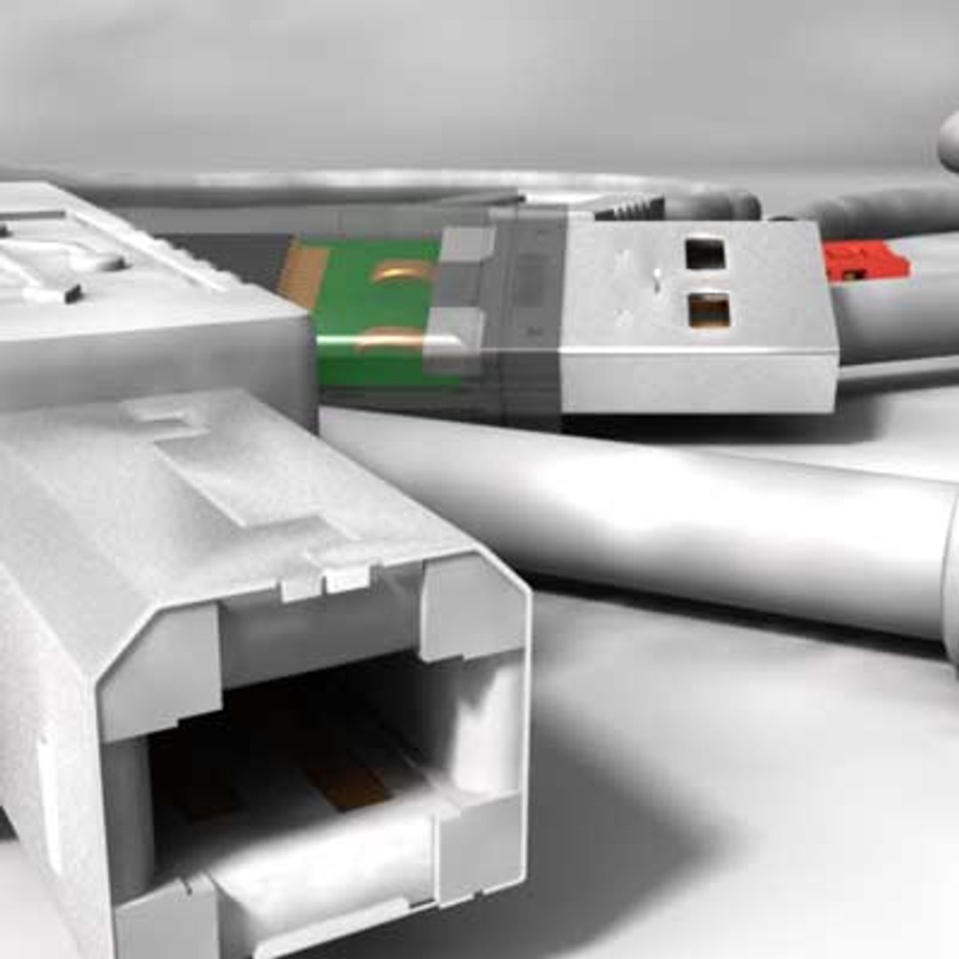 3d model usb connector