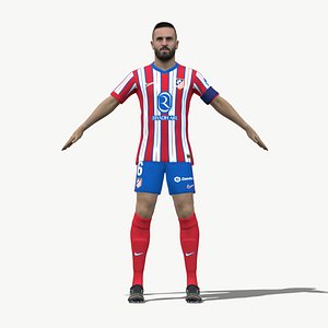 3D Rigged Koke Atletico Madrid 2025 3D