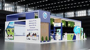 Exhibition Booth 6Mx12M 3D model