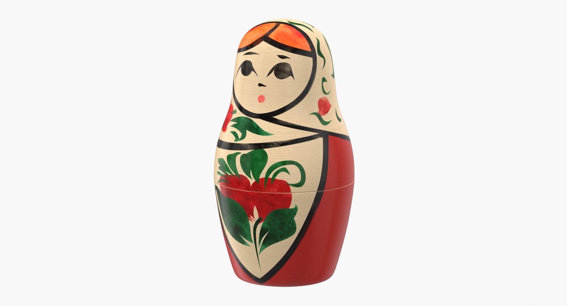 Russian Nesting Doll 3D model preview