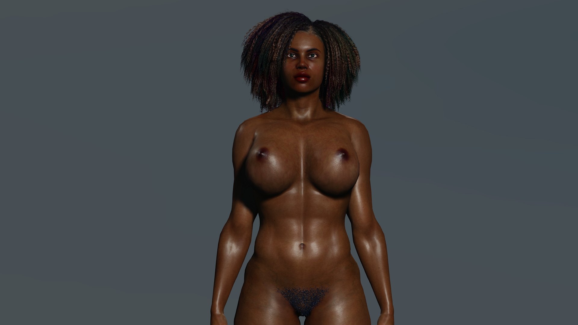 Realistic Naked Black Woman D Model Turbosquid