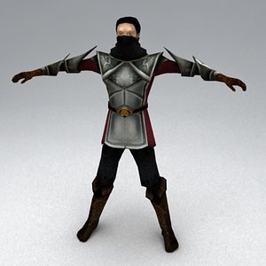 thief character medieval 3d model